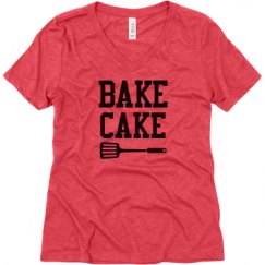 Ladies Relaxed Fit Super Soft Triblend V-Neck Tee