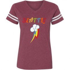 Ladies Relaxed Fit Vintage Sports Tee