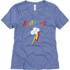 Ladies Relaxed Fit Super Soft Triblend V-Neck Tee