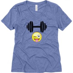 Ladies Relaxed Fit Super Soft Triblend V-Neck Tee