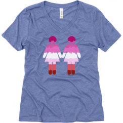 Ladies Relaxed Fit Super Soft Triblend V-Neck Tee