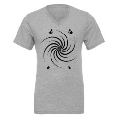 Unisex CVC Jersey V-Neck T-Shirt