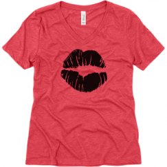 Ladies Relaxed Fit Super Soft Triblend V-Neck Tee