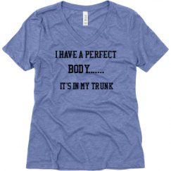 Ladies Relaxed Fit Super Soft Triblend V-Neck Tee