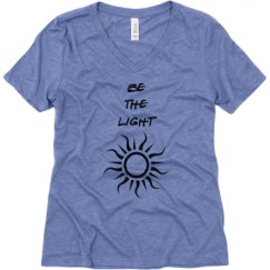 Ladies Relaxed Fit Super Soft Triblend V-Neck Tee