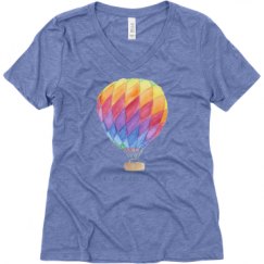 Ladies Relaxed Fit Super Soft Triblend V-Neck Tee