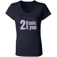 Ladies Slim Fit V-Neck Jersey Tee