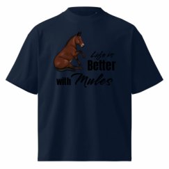 Unisex Organic Oversized High Neck T-Shirt