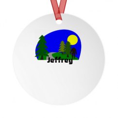 Metal Round Christmas Ornament