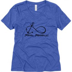 Ladies Relaxed Fit Super Soft Triblend V-Neck Tee