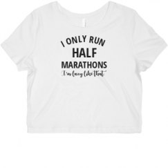 Ladies Slim Fit Crop Top Tee