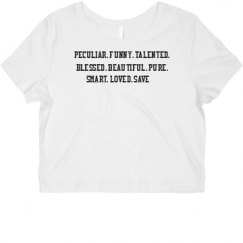 Ladies Slim Fit Crop Top Tee