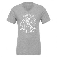 Unisex CVC Jersey V-Neck T-Shirt