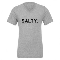 Unisex CVC Jersey V-Neck T-Shirt