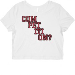 Ladies Slim Fit Crop Top Tee