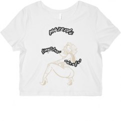 Ladies Slim Fit Crop Top Tee