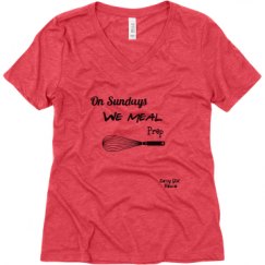 Ladies Relaxed Fit Super Soft Triblend V-Neck Tee
