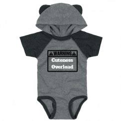 Infant Hooded Raglan Bodysuit with Ears