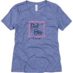 Ladies Relaxed Fit Super Soft Triblend V-Neck Tee