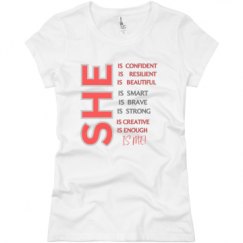 Ladies Slim Fit Basic Promo Jersey Tee