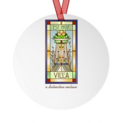 Metal Round Christmas Ornament