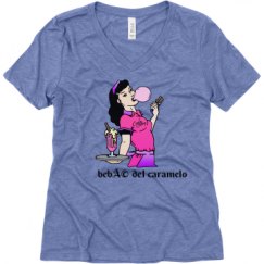 Ladies Relaxed Fit Super Soft Triblend V-Neck Tee