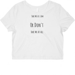 Ladies Slim Fit Crop Top Tee