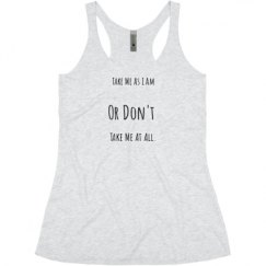 Ladies Slim Fit Super Soft Racerback Triblend Tank