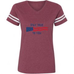 Ladies Relaxed Fit Vintage Sports Tee