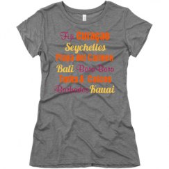 Ladies Slim Fit Super Soft Triblend Tee