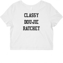 Ladies Slim Fit Crop Top Tee