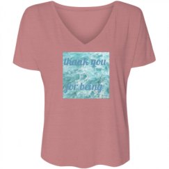 Ladies Flowy Slouchy V-Neck Tee