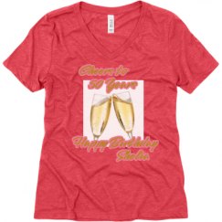 Ladies Relaxed Fit Super Soft Triblend V-Neck Tee
