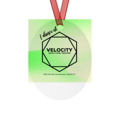 Metal Oval Christmas Ornament