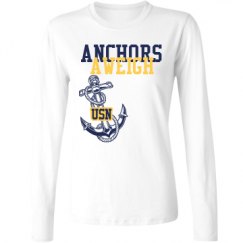 Ladies Relaxed Fit Basic Long Sleeve Tee