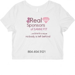Ladies Slim Fit Crop Top Tee