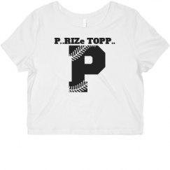 Ladies Slim Fit Crop Top Tee