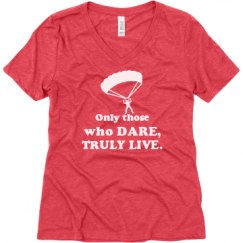 Ladies Relaxed Fit Super Soft Triblend V-Neck Tee