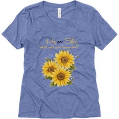 Ladies Relaxed Fit Super Soft Triblend V-Neck Tee
