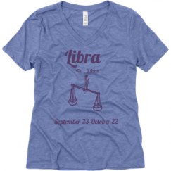 Ladies Relaxed Fit Super Soft Triblend V-Neck Tee