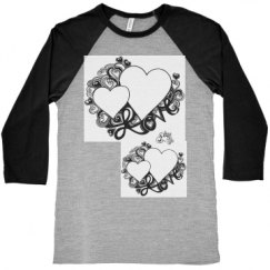 Unisex 3/4 Sleeve Raglan Tee