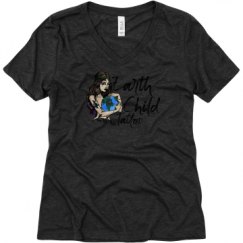Ladies Relaxed Fit Super Soft Triblend V-Neck Tee