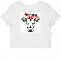 Ladies Slim Fit Crop Top Tee