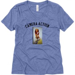 Ladies Relaxed Fit Super Soft Triblend V-Neck Tee