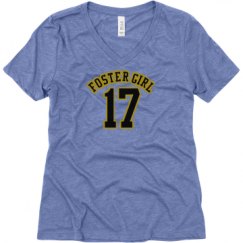 Ladies Relaxed Fit Super Soft Triblend V-Neck Tee