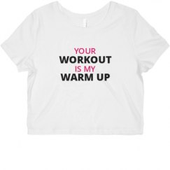 Ladies Slim Fit Crop Top Tee