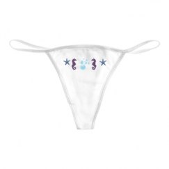 Basic White Thong Underwear