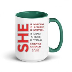 15oz Ceramic Mug with Color Inside