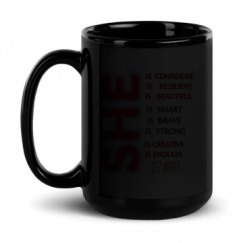 15oz Black Glossy Mug
