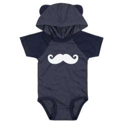 Infant Hooded Raglan Bodysuit with Ears